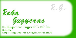 reka gugyeras business card